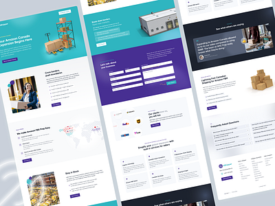 eShipper Landing Page Design about us adaptive application form contact form eshipper faq footer green home page landing page minimal mobile version modern our features our services promo page purple ui