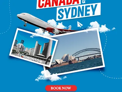 Travel CANADA & AUSTRALIA design flyer graphic design social media post