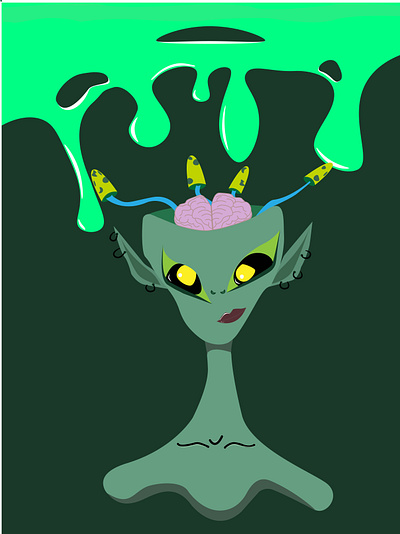 Alien adobe adobe illustrator alien alien illustration branding design draw graphic graphic alien graphic design illustration logo ui