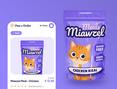 Mobile Cat Food App app app design basket brand branding card cat delivery graphic design illustration interface logo mobile mobile app payment ui ux vector