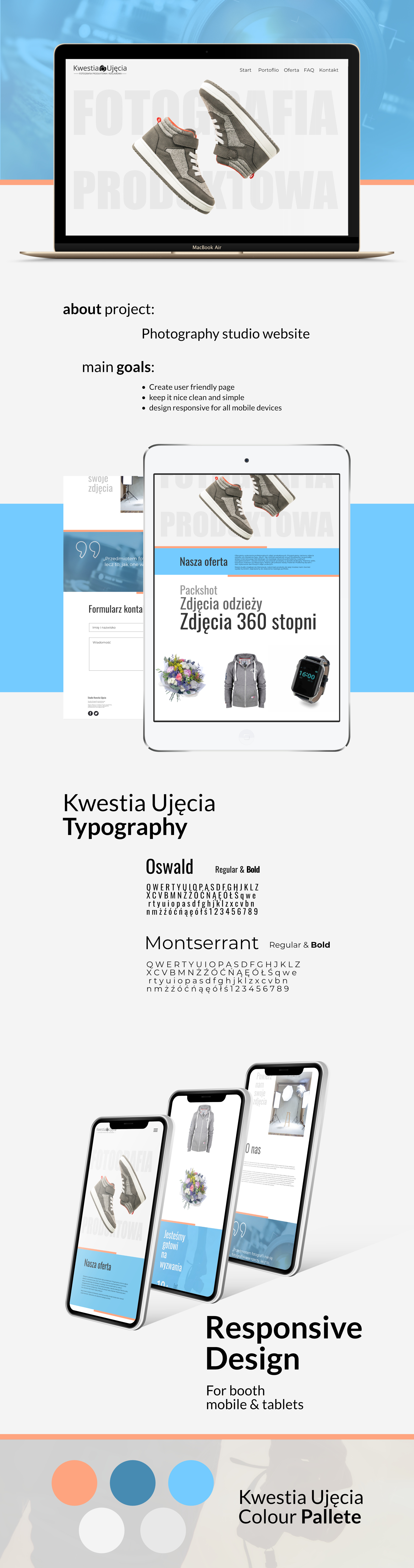 Website Design Template - Photograpy Studio design ui web design