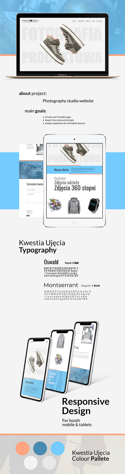 Website Design Template - Photograpy Studio design ui web design