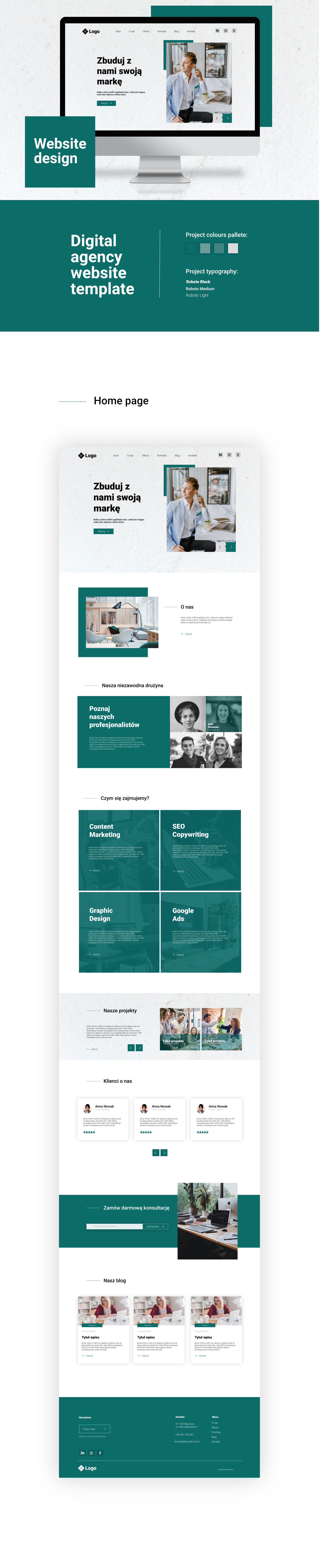 Website design Template - Digital Agency design ui ux web design