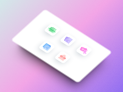 some icon experiments ✨ design glassmorphism graphic design icon icons illustration landing page logo ui user interface vector