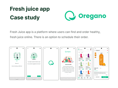 Fresh juice app case study app fresh juice fresh juice landing page juice app juice case study product design ui design ux ui
