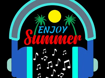 Enjoy Summer Music T-shirt Design design fantasy graphic design graphics t shirt design illustration t shirt t shirt design typography typography t shirt design