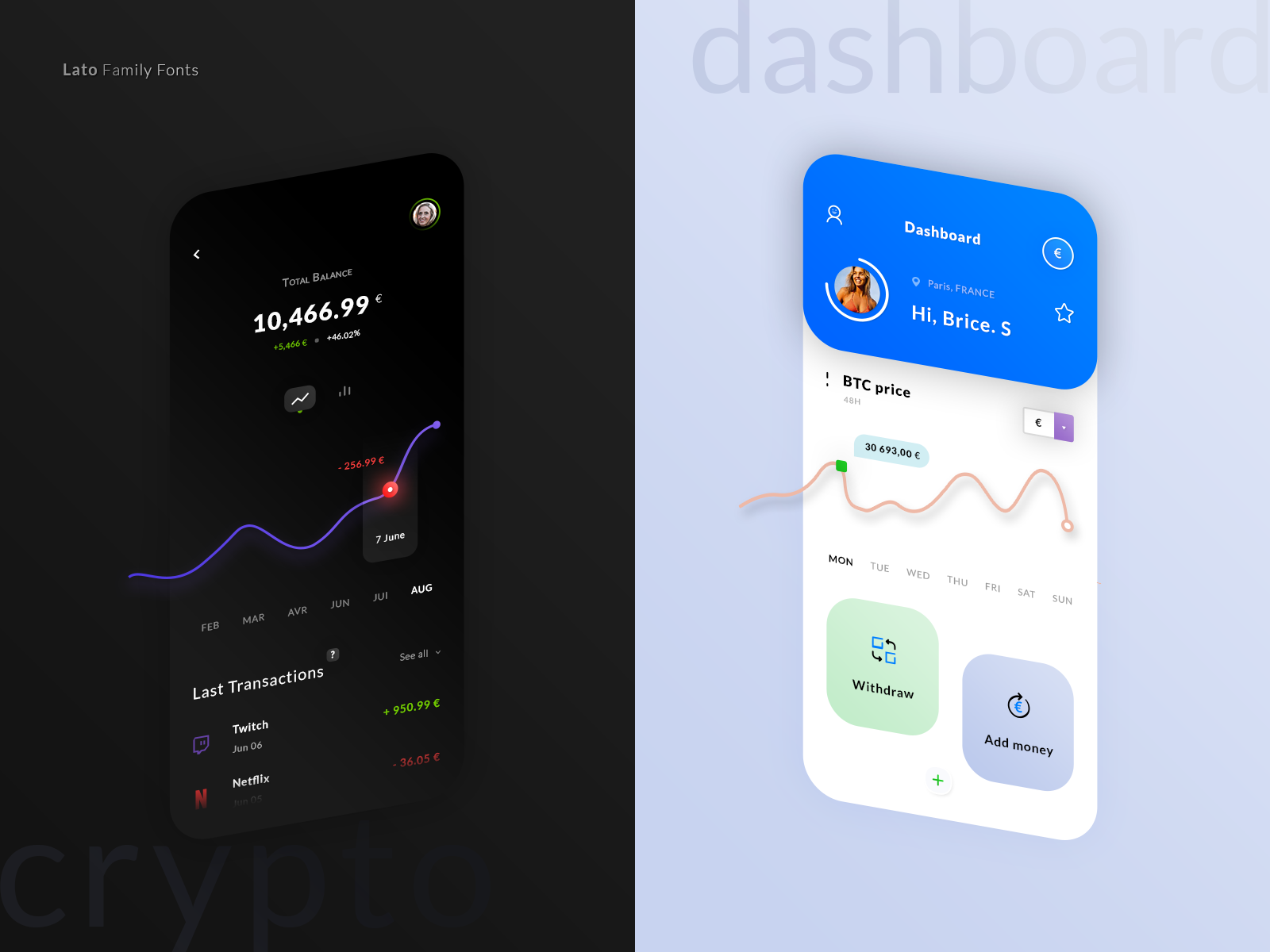 Balance & Dashboard App by Seraphin Brice 🔥 on Dribbble