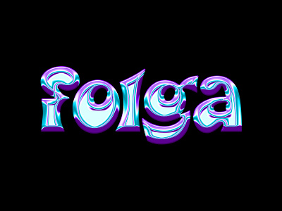 FOLGA logo branding chrome design foil folga graphic design hologram holographic identity lettering letters logo typography typography logo