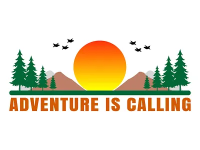 Adventure Is Calling T-shirt Design design graphic design graphics t shirt design illustration motivation t shirt t shirt design typography typography t shirt design