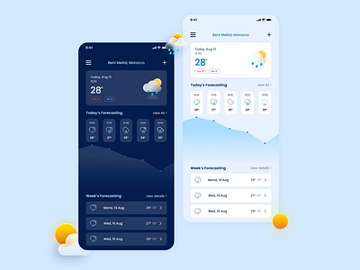 Weather App UI Design app design design application figma interaction meteo meteo app mobile ui ui design user interface weather weather app