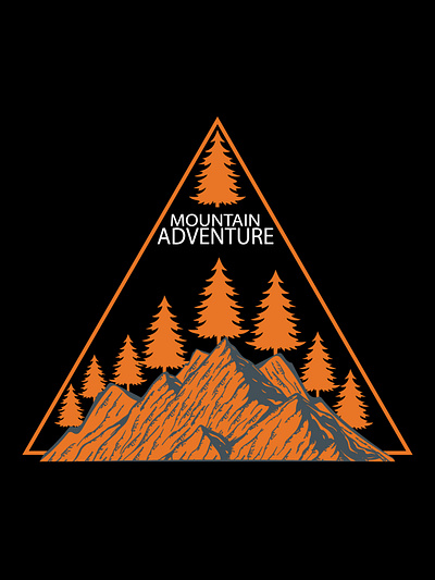 Mountain Adventure T-shirt Design design graphic design graphics t shirt design illustration t shirt t shirt design textile typography typography t shirt design