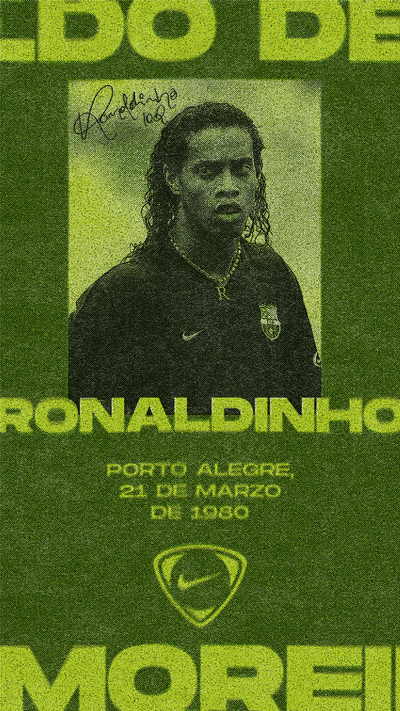 Poster ronaldinho x total 90 branding ronaldinho total90 trash