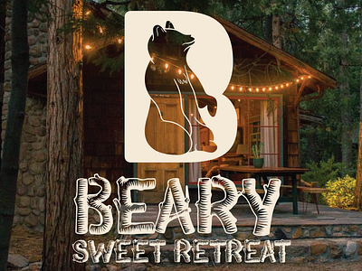 Beary Sweet Retreat artwork brand design branding cabin design graphic design illustration logo logo design typography