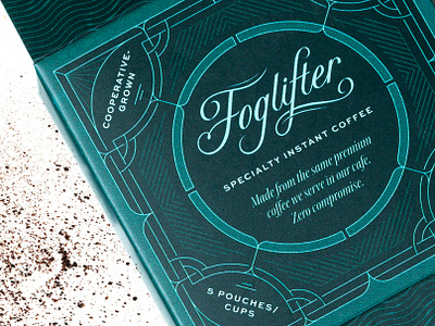 Foglifter Instant Coffee branding coffee illustration label lettering logo packaging typography