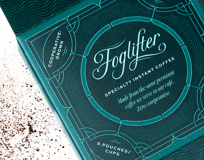 Foglifter Instant Coffee branding coffee illustration label lettering logo packaging typography