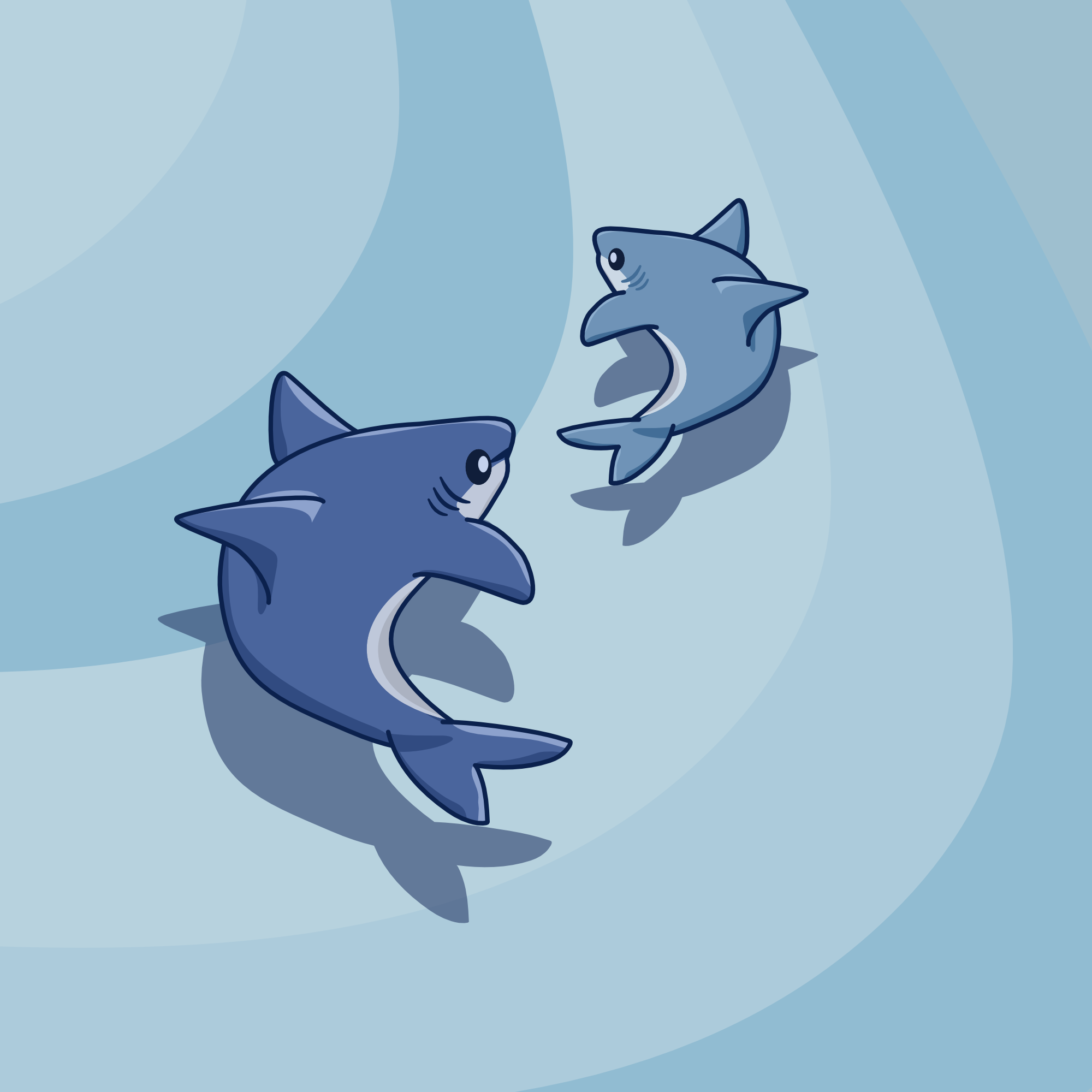 Sharks animals design illustration shark water