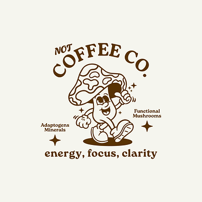 Not Coffee character design clarity coffee coffee design coffee logo design energy focus graphic design illustration logo logo design starts vector