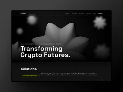 Innovex - Crypto Token Website branding crypto design finance graphic design landing page saas token ui wallet web design