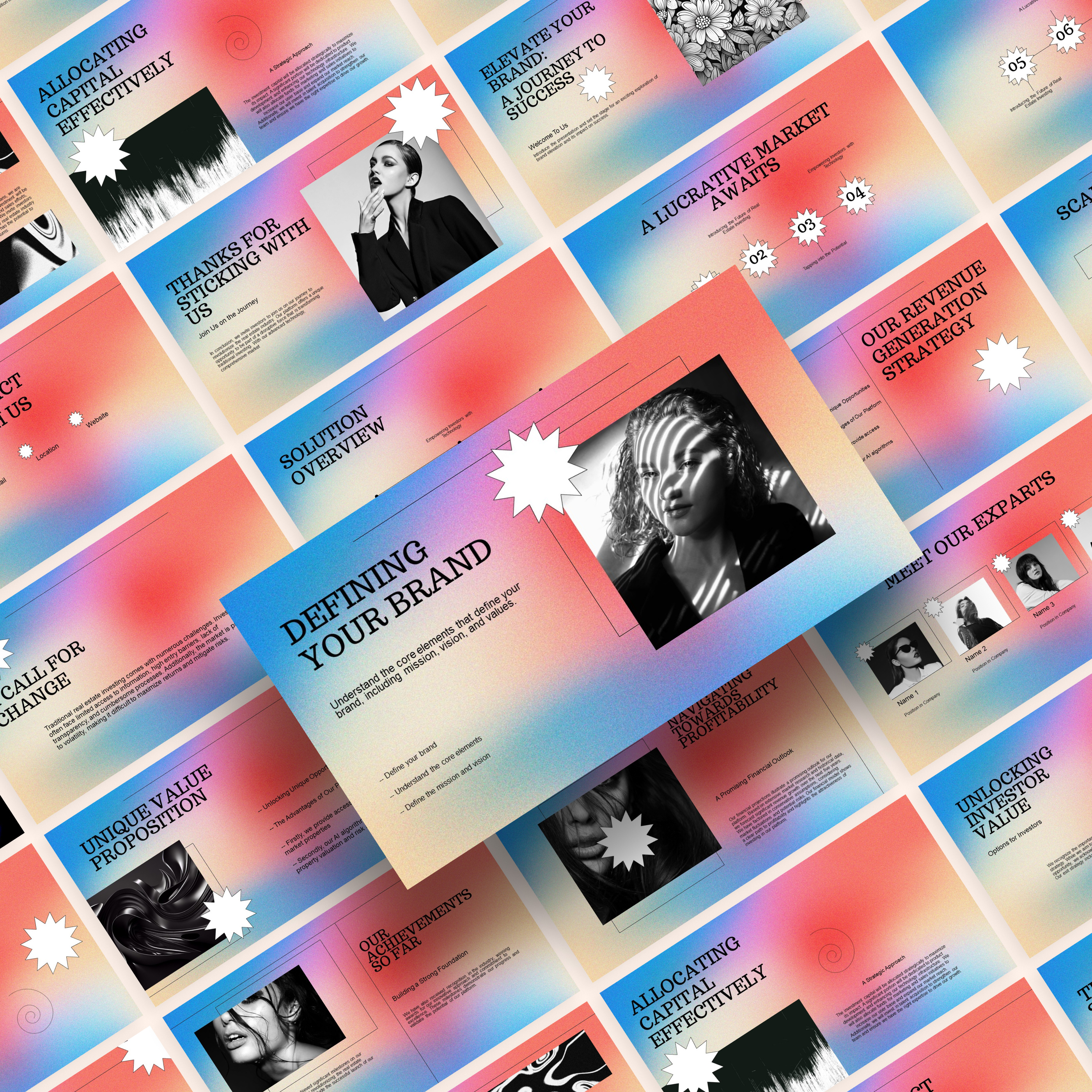 Beauty Pitch Deck animated presentation animated slides branding design google slide design graphic design illustration logo pitch deck presentation design ui