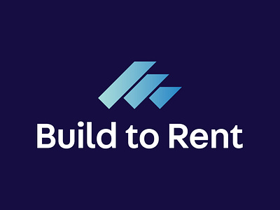 Build to Rent — concept brand identity brand mark branding build chart dallas dfw financial gradient graph growth home house icon identity mark logo real estate rent roof symbol