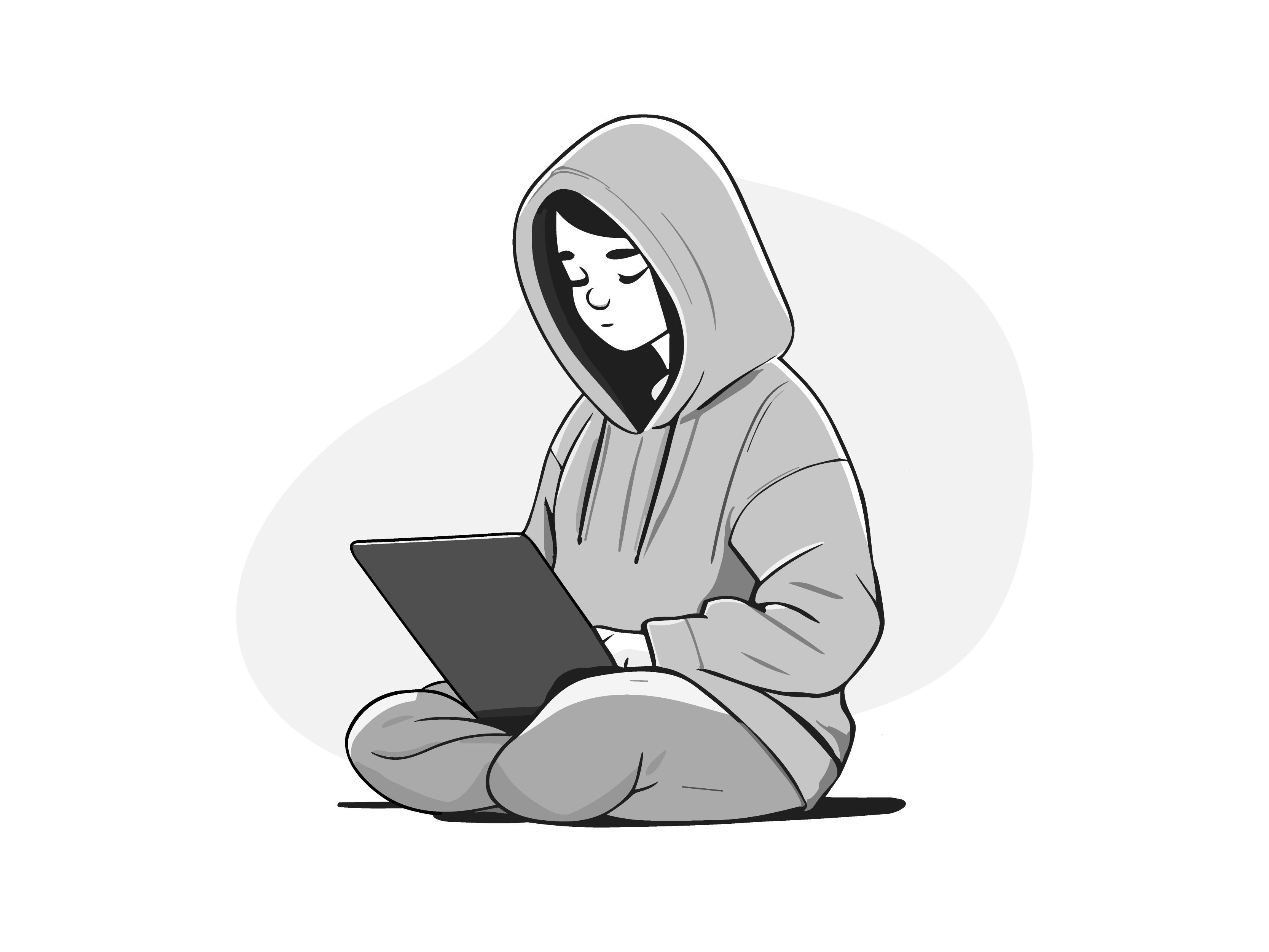 Girl in Hoodie Vector Illustration by Kavinda Liyanage on Dribbble
