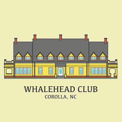 Whalehead Club 'mini build' architecture historic building illustration