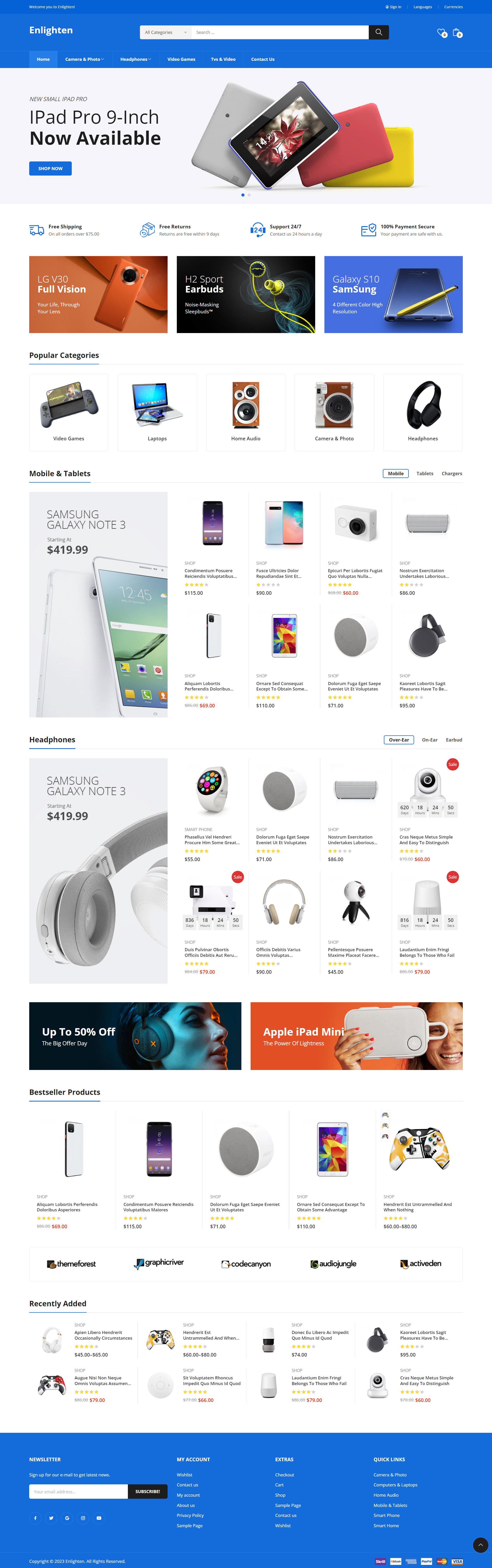Example of Wordpress E Commerce Website Design