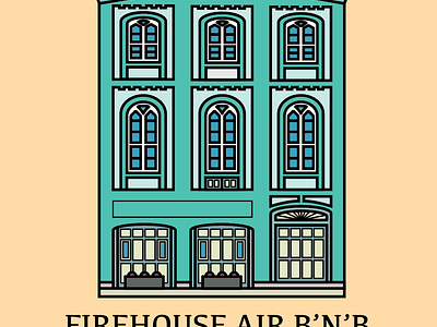 Converted Firehouse 'mini build' architecture historic building illustration