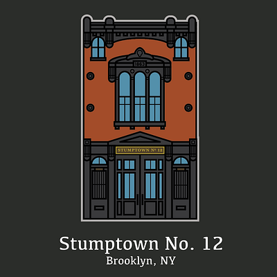 Stumptown Coffee 'mini build' architecture historic building illustration