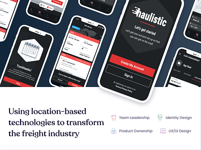 Transforming The Freight Industry freight identity leadership logo trucking ui ux