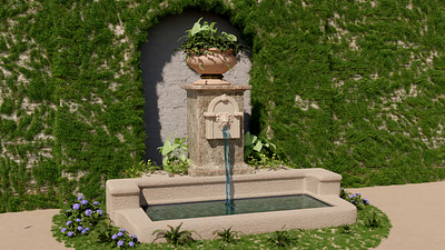 Water fountain model 3dblender 3dmodel animation render