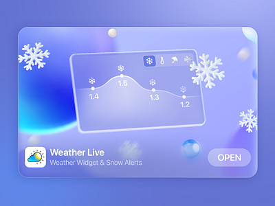 Featuring banner for Weather Live 3d app design graphic design illustration illustrator minimal ui vector