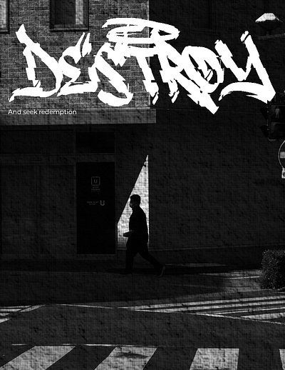 "DESTROY" Graphic Poster branding graphic design