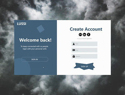 LUSSI Login Sign in page animation application design figma figmawebsite graphic design landingpage loginpage ui ux website
