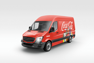 Mockup camioneta Coca-Cola