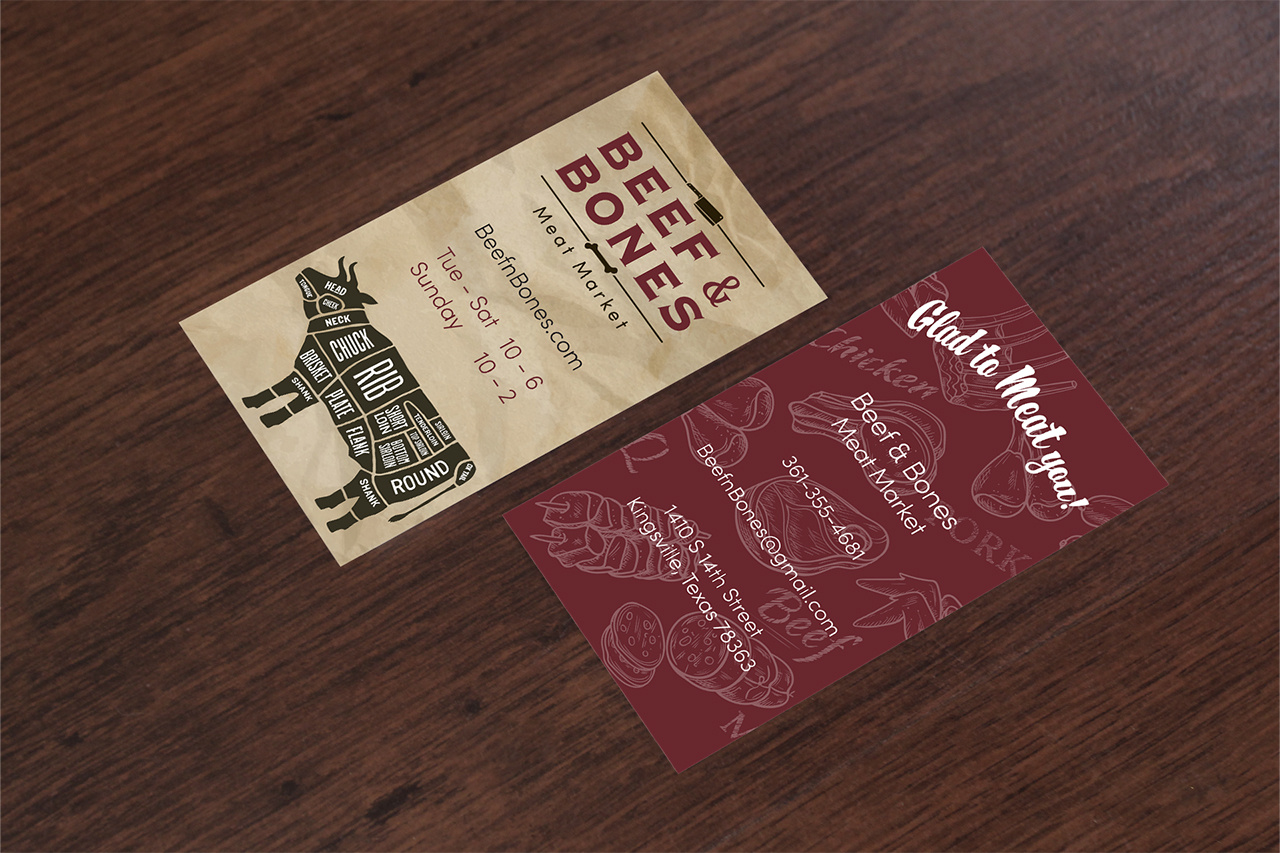 Beef & Bones Meat Market by Monty Ortiz on Dribbble