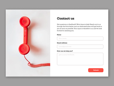 DailyUI 28: Contact Page contact contact us customer dailyui dailyui028 dailyui28 design feedback form page support ui ux website