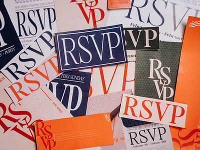RSVP Series branding cards church color scheme design envelope graphic design layout logo marketing ministry print rsvp sermon series typography