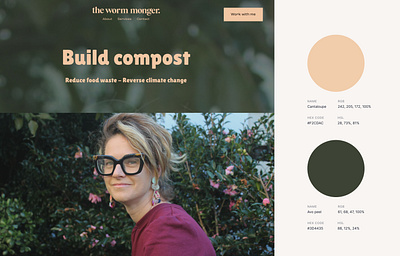 Brand and website for The Worm Monger branding design ui ux website