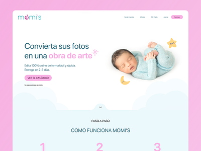 Momi's Ecommerce Landing Page child ecommerce editor infant landing page mom mother newborn online photo picture sweet
