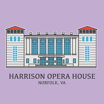 Hanson Opera House ‘mini build’ architecture graphic design historic building illustration