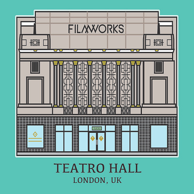 Teatro Hall ‘mini build’ architecture historic building illustration