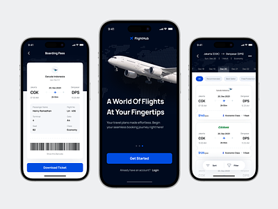 FlightHub - Flight Booking App app flight flight booking app mobile app travel travel app ui ux