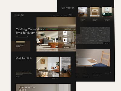 Furniture e-commerce website design design ecommerse furniture landingpage ui uidesign website