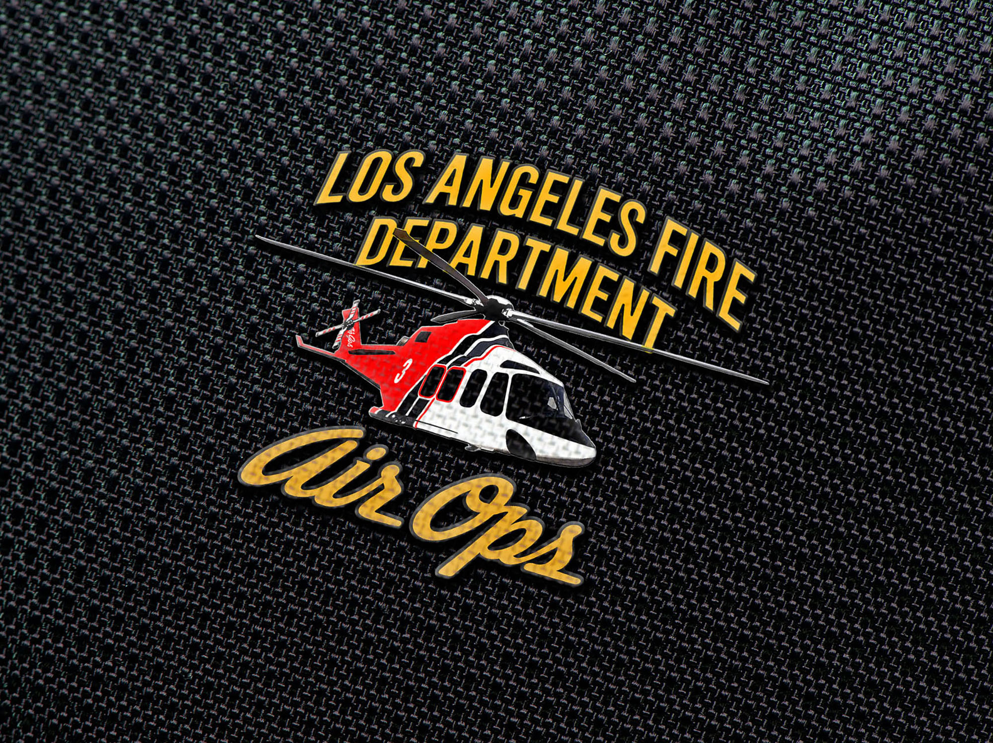 Los Angeles Fire Department Air Ops Branding 3d branding graphic design logo