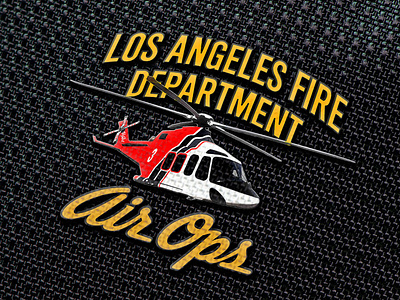 Los Angeles Fire Department Air Ops Branding 3d branding graphic design logo