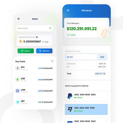 UI Design - Crypto Concept crypto minimalis ui ux white