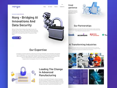 Web Design Landing Page AI and Data Security ai art artificial intelligence data data security design landing page security ui ux web web design website website design