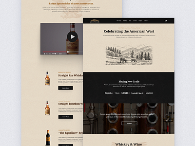 Wine & Spirits Brand brand design vintage web design website