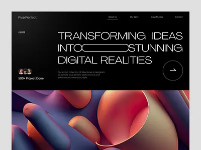 PixelPerfect - Digital Agency Landing Page agency creative creative agency digital agency landing page marketing studio web web design website website design